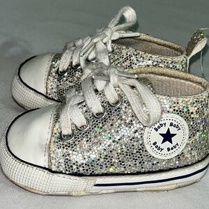 Glittery converse size one baby sneaker